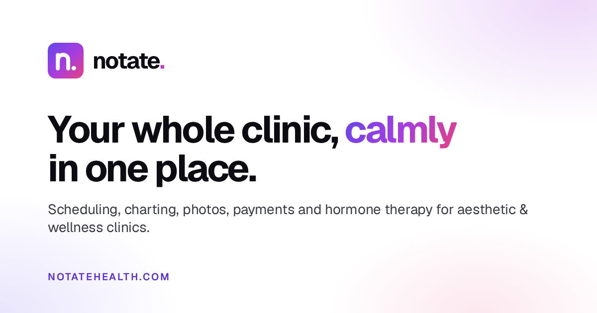 Notate | Clinic Management Software for Aesthetic & Wellness Clinics